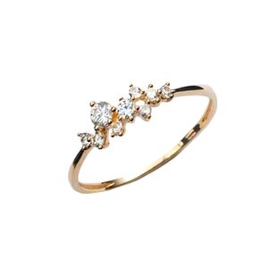 ▪︎Size 7: 14k gold over sterling silver zirconia ring... stars aligned